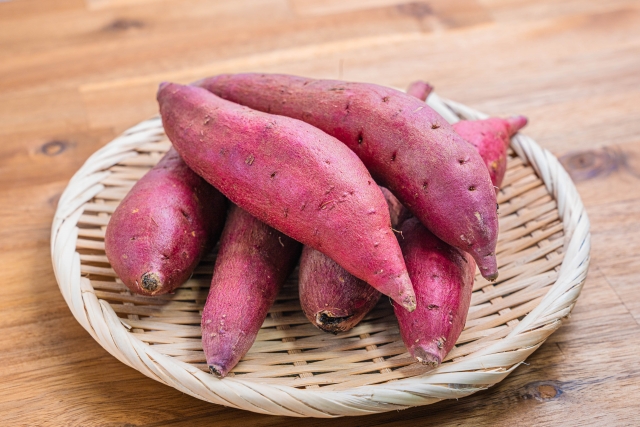 土付きのさつまいも